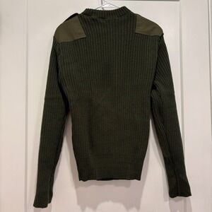 DSCP Valor Collection Mens Wool Service Sweater Olive Green Epaulettes Size 42